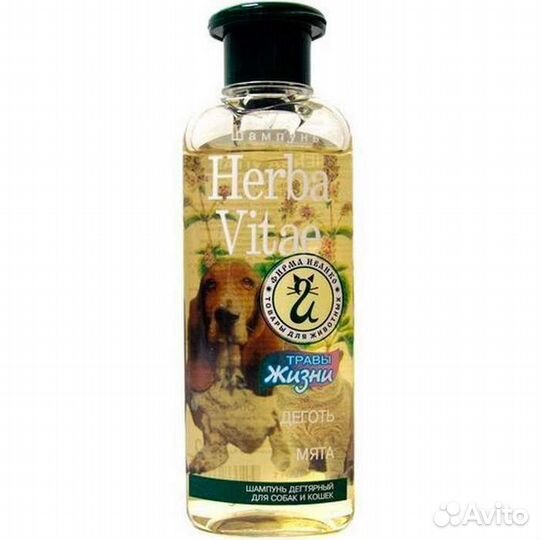 Herba Vitae шампунь дегтярный для взрослых собак и