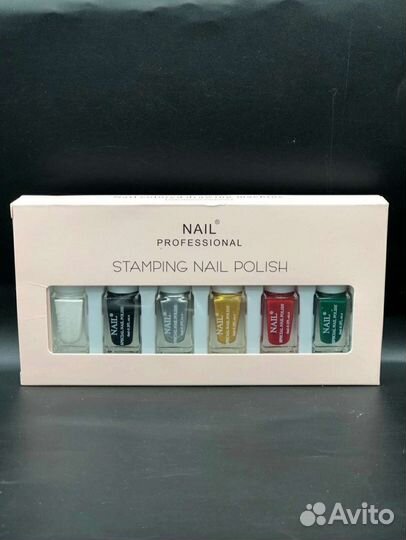 Набор лак краска для стемпинга