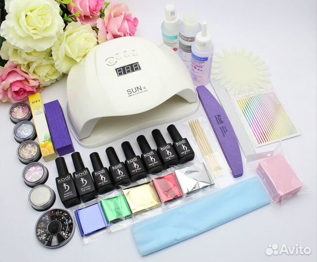 Стартовый набор для маникюра с лампой 54 Вт