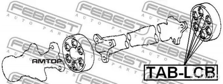 Febest TAB-LCB Сайлентблоки муфты карданного вала