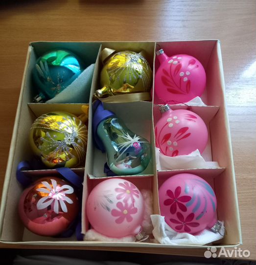 Набор елочных игрушек СССР Шары