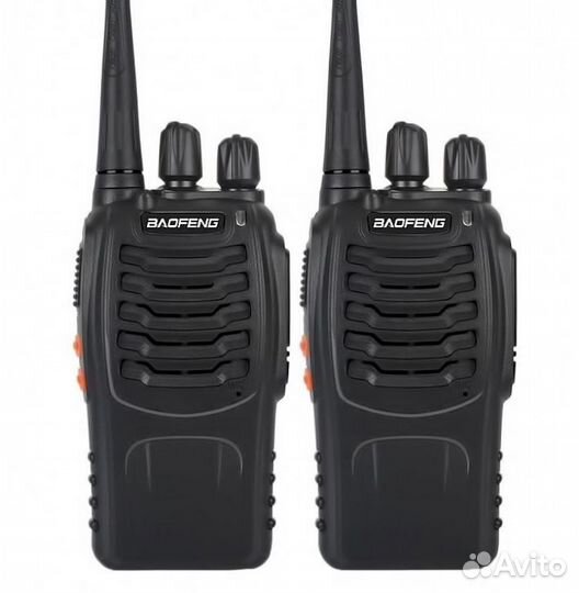 Новые рации, комплект 2 штуки, до 7 км, BF-888S