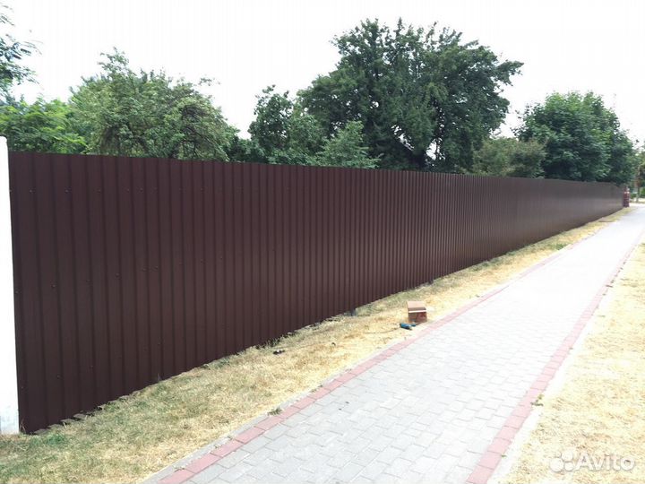 Заборы из профнастила, евроштакетника, 3D