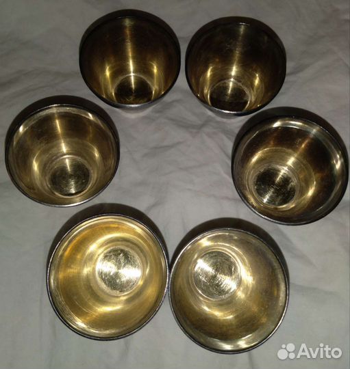 Красивые мельхиоровые стопки/рюмки СССР Винтаж