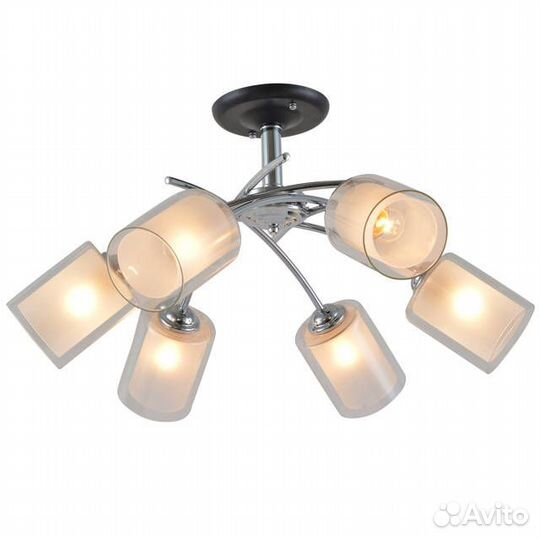 Люстра потолочная Escada Alfa E27 60Вт хром черный