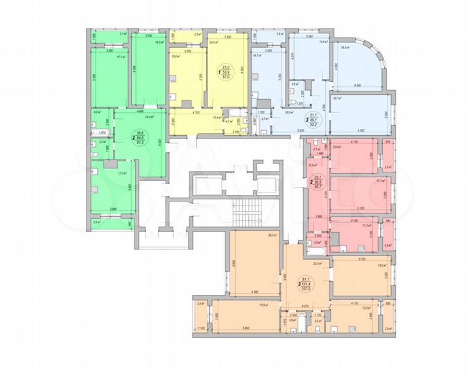 1-к. квартира, 57 м², 18/19 эт.