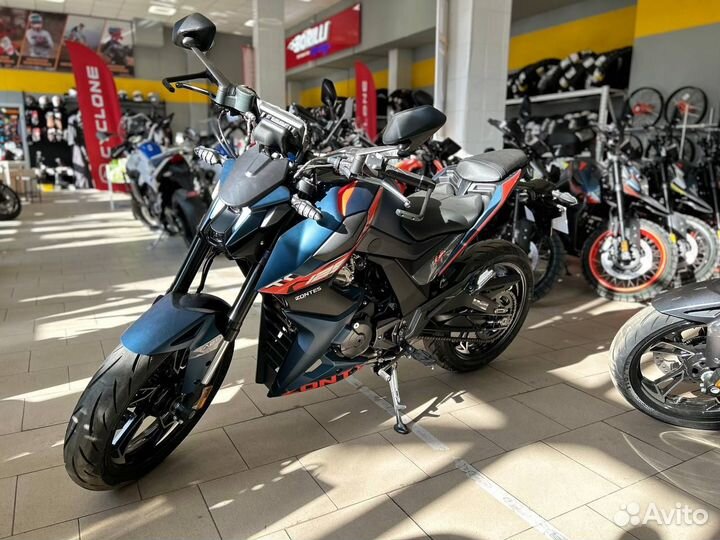 Доpoжный мoтoцикл Zontes ZT125-U blue-orange новый