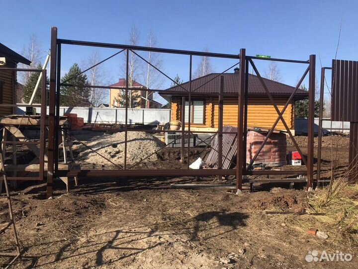 Откатные ворота. Калитка