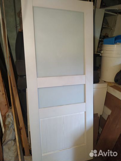 Дверь межкомнатная, балконная (пвх) + окно (бу)