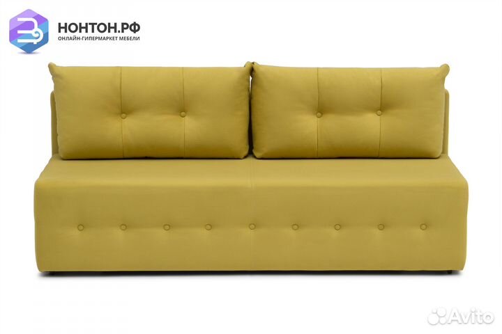 Диван еврокнижка Сити горчичный