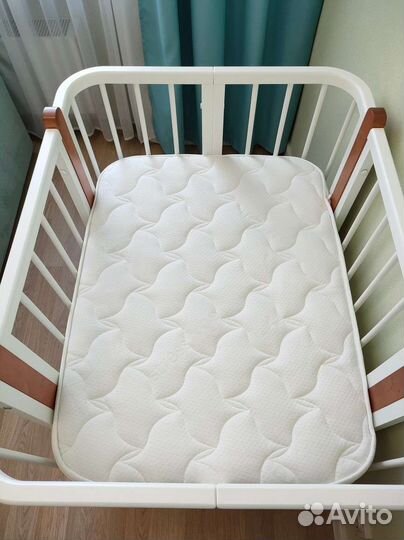 Матрас happy baby 90x70 + наматрасник и простыни