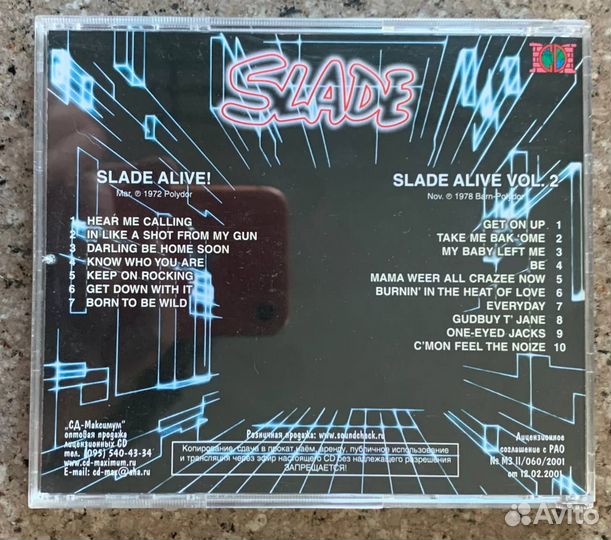 Slade – Slade Alive / Slade Alive Vol. 2 Rock CD