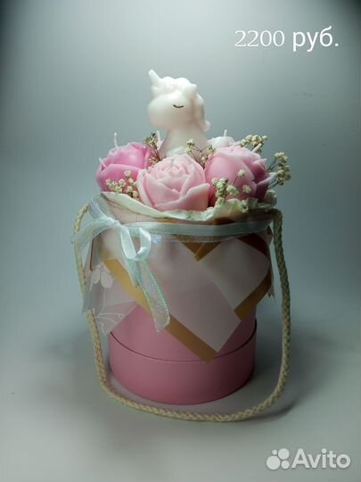 Подарок на 8 марта. Букет из свечей