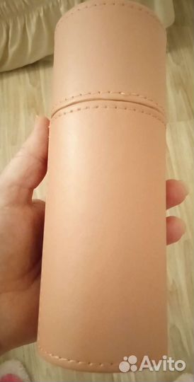 Кисти для макияжа набор в тубе розовый
