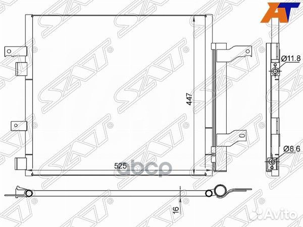 Радиатор кондиционера Jaguar F-Type 13- / XF 07