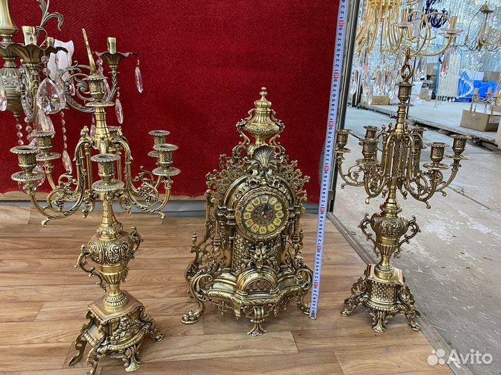 Бронзовый набор для каминна