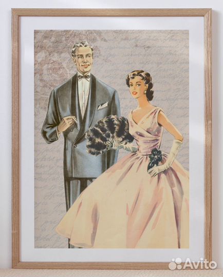 Винтажный постер, ретро постер 50е года