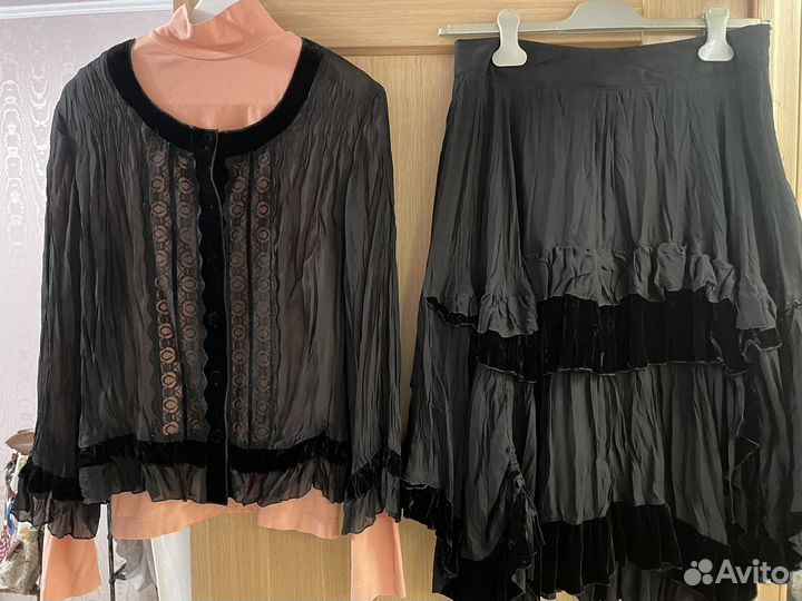 Костюм юбка 46-50 бомбер 40-48/165 Москва новый