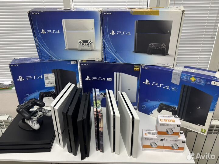 Прошитые приставки ps 4 FAT, slim, PRO
