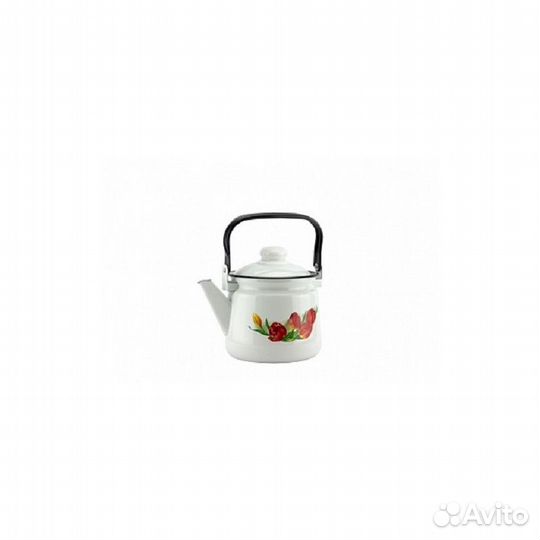 Чайник 1,5 л с рисунком, белый