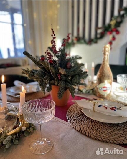 Рождественская композиция, новогоднее украшение