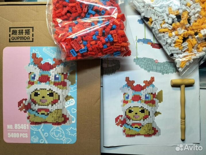 Пластиковый конструктор Пробуждение льва Красный Л