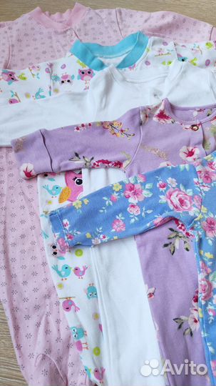 Слипы для девочки 0-3 размер 50-62, одежда пакетом