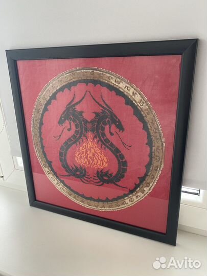 Картина Драконы (41х41 см)