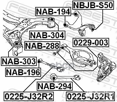 Сайлентблок задней балки nissan murano Z51 07-14