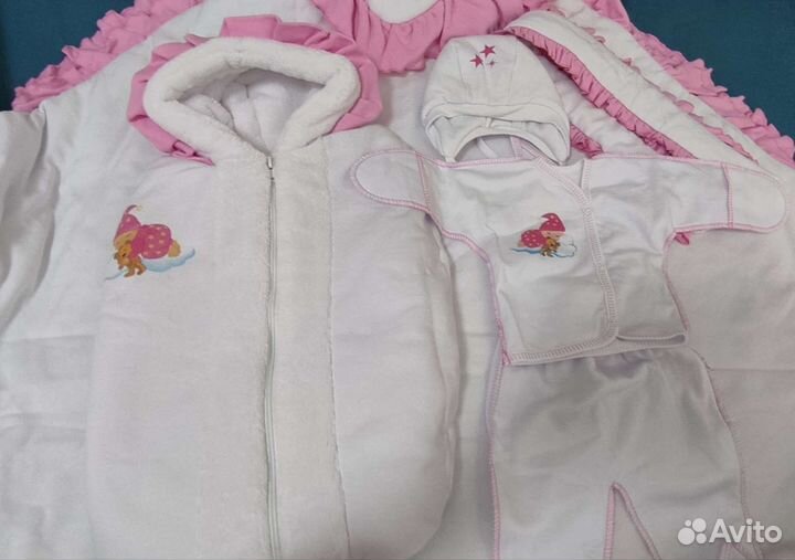 Конверт на выписку для девочки осень зима