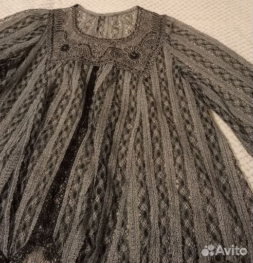 Блузка вязаная крючком хб ажурная размер 50-60