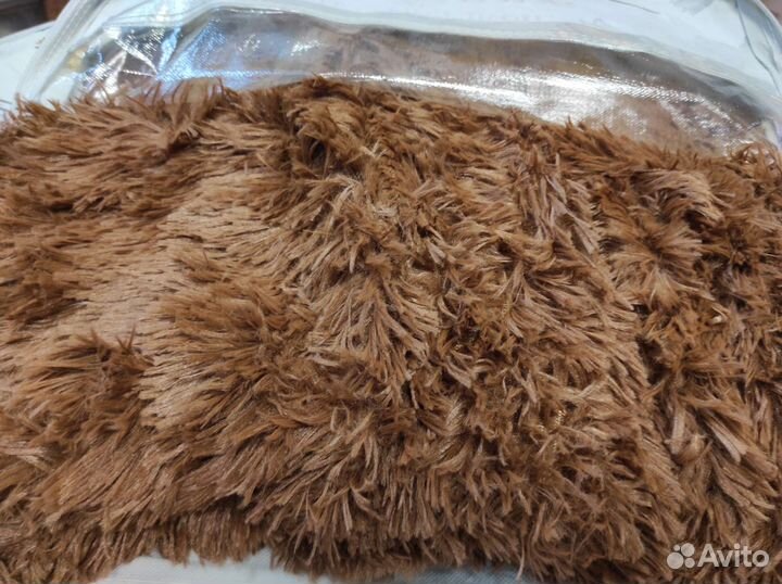 Плед пушистый, травка, евро