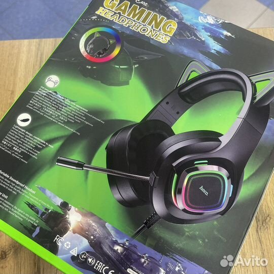 Проводные наушники hoco W107 Cute cat