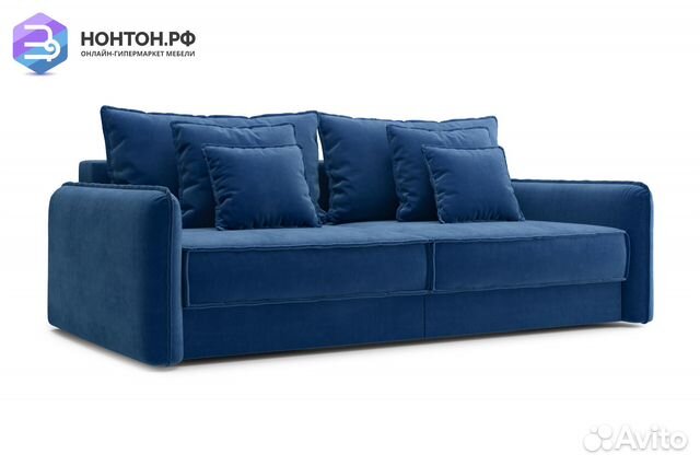 Диван тик-так Антей 3-х местный темно-синий