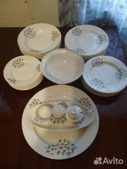 Столовый сервиз на 6 персон времён СССР