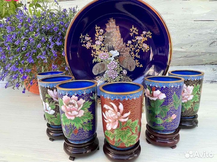 Клуазоне стаканы винтаж