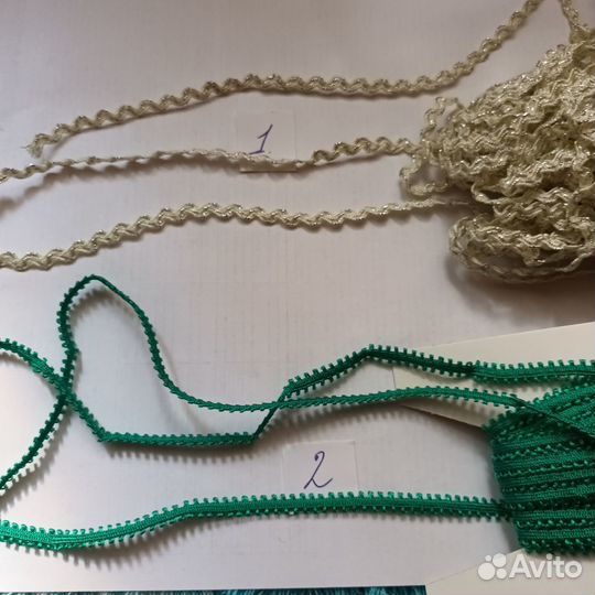 Кружево, тесьма, воротнички и люрекс на катушке