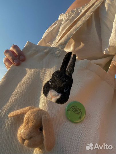 Кролики из шерсти валяная игрушка