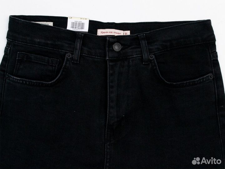 Джинсы Levis 724 чёрные большие размеры