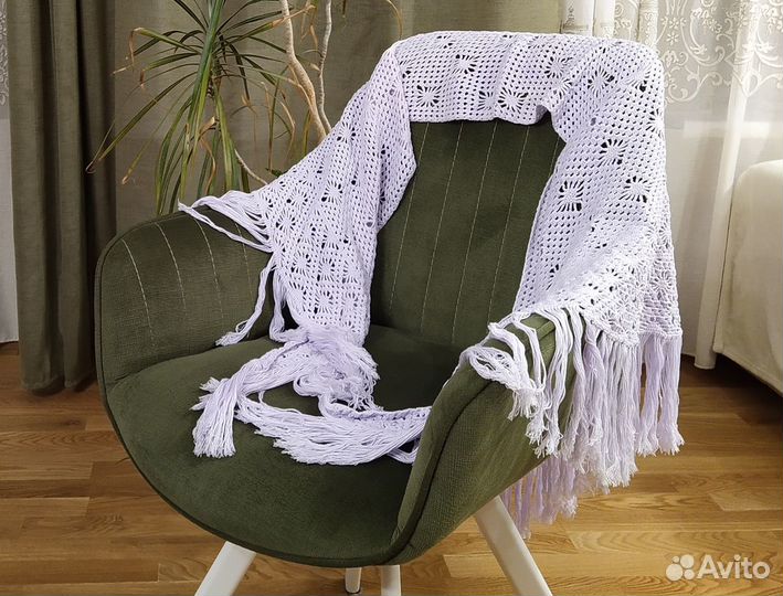 Шаль из хлопка ручной работы