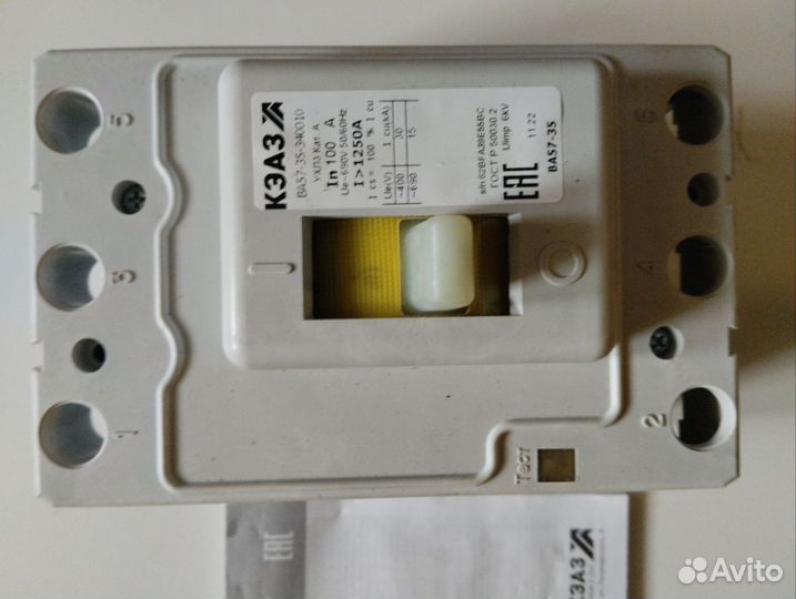 Выключатель автоматический кэаз 100А
