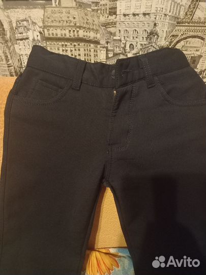 Брюки школьные с утеплителем 134см