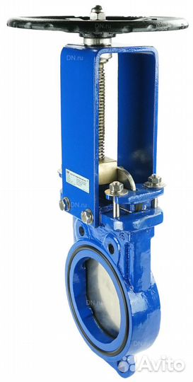 Задвижка шиберная ножевая DN.ru GGG40-SS304-NBR-2W-DA Ду150 Ру10 двусторонняя, межфланцевая, клин