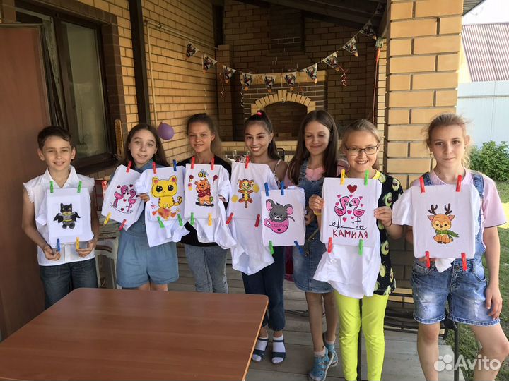 Роспись футболок - выездной Мастер-класс на дом