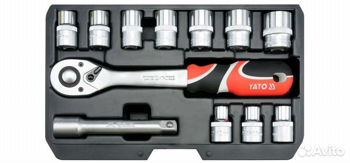 Набор торц. головок yato 1/2 12 эл