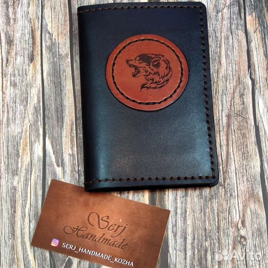 Обложка на паспорт натуральная кожа