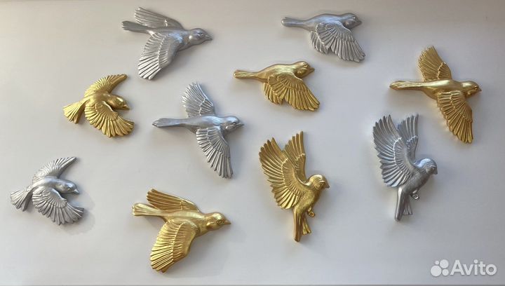 Барельеф из гипса «Птицы»