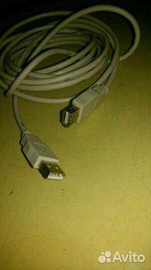 Кабель для компьютера USB (папа) - USB (мама)