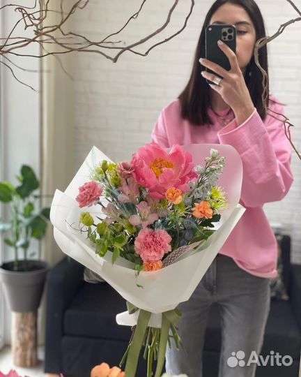 Букеты с пионами