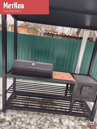 Мангал с крышей